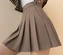High Waist Plain Mini Pleated Skirt (Various Designs)