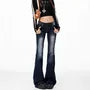 Low Waist Washed Slim-Fit Boot-Cut Jeans