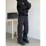 Mid Rise Plain Loose Fit Cargo Pants