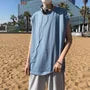 Sleeveless Crew Neck Plain T-Shirt