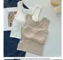 Square Neck Plain Padded Tank Top
