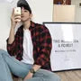 Long-Sleeve Plaid Shirt