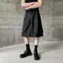 Mid Waist Plain Asymmetrical Shorts