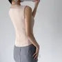 Cowl Neck Plain Slim Fit Crop Tank Top