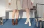 [L - 3XL] Mock Two-Piece Peter Pan Collar Long Sleeve A-Line Mini Dress