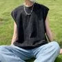 Round Neck Plain Washed Tank Top