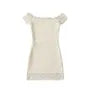 Short-Sleeve Off Shoulder Plain Lace Mini Bodycon Dress