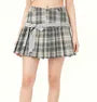 High Waist Plaid Mini Pleated Skirt