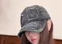 Distressed Denim Baseball Cap