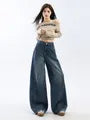 High Waist Washed Baggy Jeans