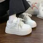 Platform Plain Lace Up Sneakers