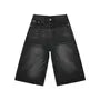 Mid Rise Plain Wide Leg Jorts