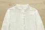 Long-Sleeve Plain Ruffle Shirt