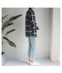 Frayed Loose Plaid Shirt
