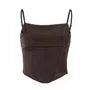 Square-Neck Plain Cropped Bustier Top