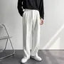 Mid Rise Plain Loose Fit Dress Pants