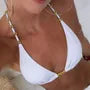 Metal Bead Plain Bikini Top