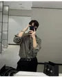 Long-Sleeve Plain Button-Up Shirt