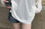 Long-Sleeve Henley Plain Ribbed T-Shirt / Halter Neck Padded Crop Top