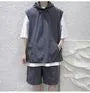 Set: Elbow-Sleeve Two Tone Hoodie + Sweatshorts
