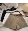Plain High-Waist A-Line Shorts