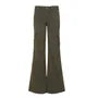 Low Waist Plain Pocket Slim-Fit Boot-Cut Cargo Pants