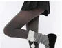 Pom Pom Fleece Panel Ribbed Knit Leg Warmers