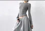 Drawstring Waist Plain Panel Baggy Sweatpants