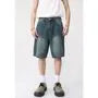 Mid Rise Washed Denim Shorts