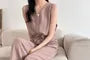 Sleeveless V-Neck Plain Jumpsuits