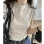 Short-Sleeve Crew Neck Plain T-Shirt