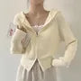 Plain Ribbed Zip-Up Knit Hoodie
