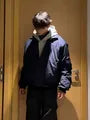 Plain Zip-Up Bomber Jacket