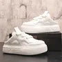 Platform Mesh Panel Lace-Up Mule Sneakers