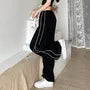 High Waist Striped Loose-Fit Wide-Leg Sweatpants