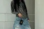 Unisex Camouflage Distressed Wide-Leg Denim Shorts