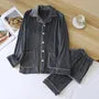 Couple Matching Contrast Trim Pajama Set