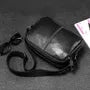 Faux Leather Contrast Stitching Crossbody Bag