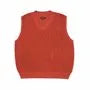 V-Neck Plain Waffle Oversized Sweater Vest
