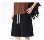 Drawstring Waist Plain Wide Leg Sweat Shorts
