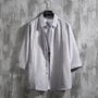 3/4-Sleeve Plain Shirt