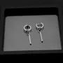 Unisex Bar Stainless-Steel Dangle Earring
