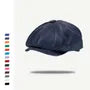 Faux Leather Newsboy Cap
