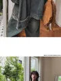 Washed Hooded Zip-Up Denim Jacket / Mid Rise Wide Leg Jeans