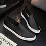 Couple Matching Perforated Faux Leather Slip-Ons (Various Designs)