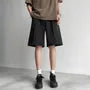 Drawstring Waist Plain Wide Leg Shorts