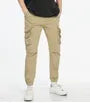 Mid Rise Plain Slim Fit Cargo Pants