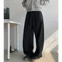 Drawstring Waist Plain Wide Leg Pants
