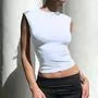 Plain Open-Back Crop Tank Top