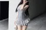 Halter Ruffle Panel Romper